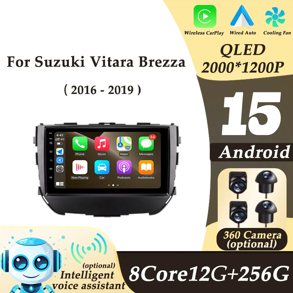 

For Suzuki Vitara Brezza 2016-2019 Android Auto CarPlay Car Radio Video Audio Multimedi Player Split Screen WIFI BT DSP No 2 din