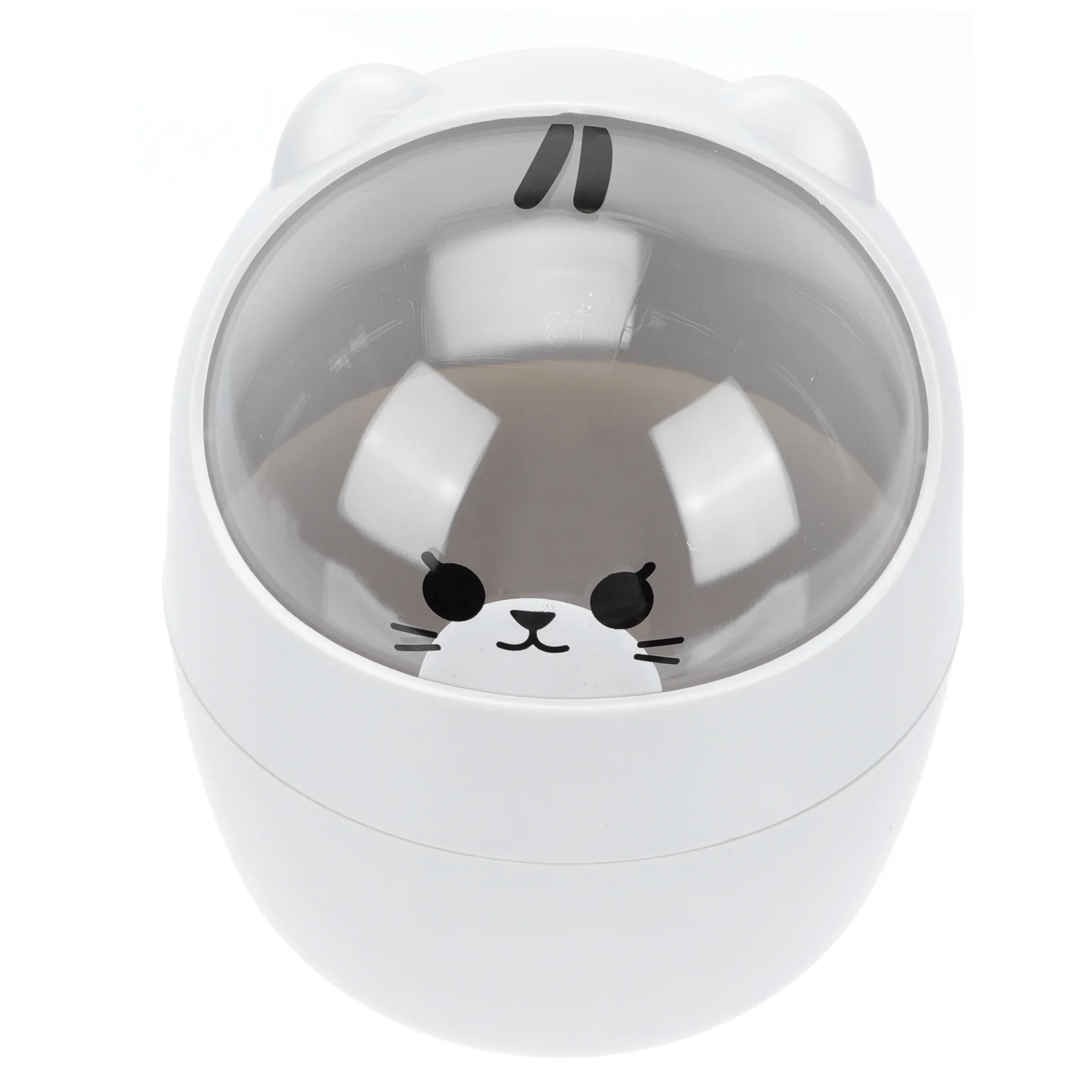 1Pcs Flip Lid Mini Desktop Trash Can Animal Design Small Desktop Garbage Bin Plastic Waste Container for Office Bathroom Table