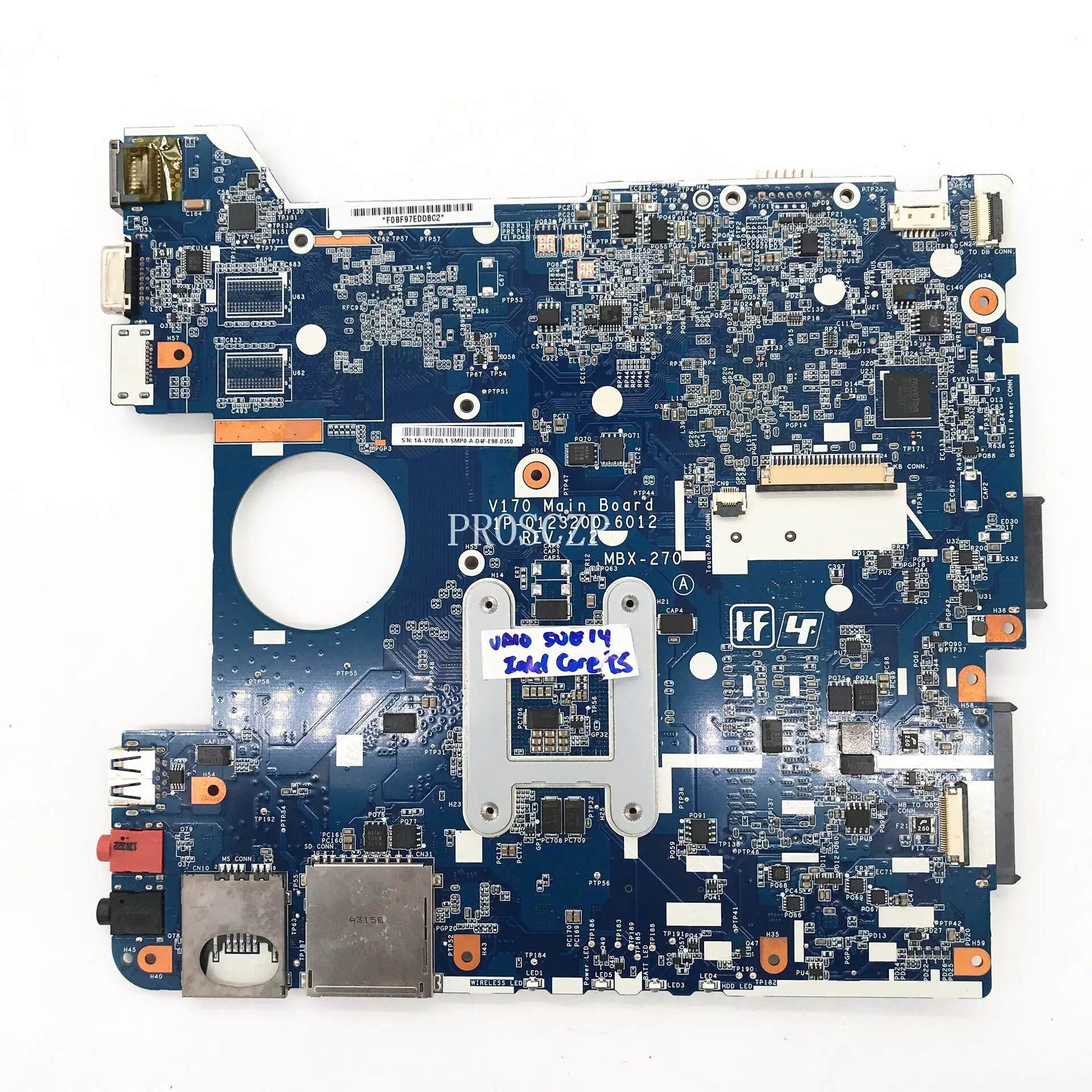 Free Shipping High Quality Mainboard For Sony V170 MBX-270 Laptop Motherboard 1P-0123200-6012 A1875361A DDR3 100% Full Tested OK