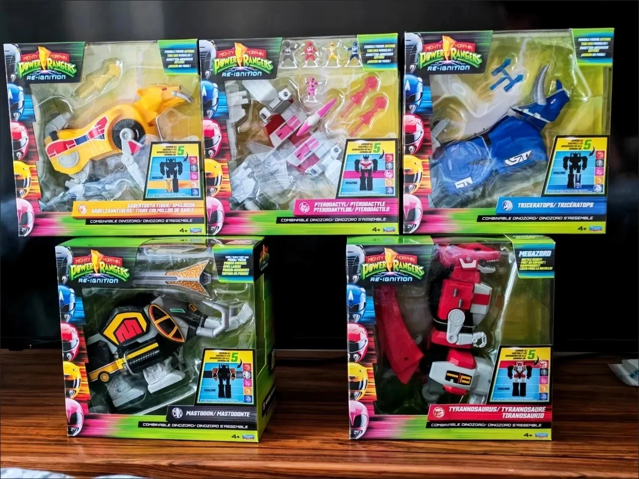 Genuine Playmates Mighty Morphin Power Rangers Re-Ignitio Tyrannosaurus Combinable Dinozord Deformable Collectible Action Figure