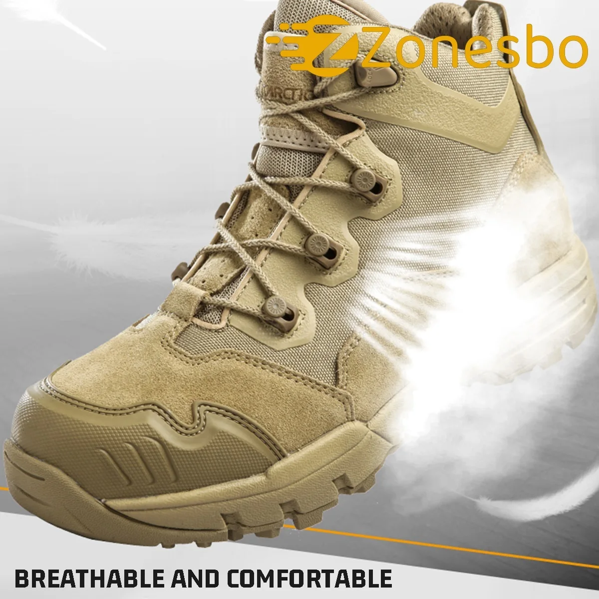 Man Outdoor Tactical Boots Men Ankle Boot Combat Boots Men Outdoor Anti-Slip Shoes Light Work Safety Shoes for Work