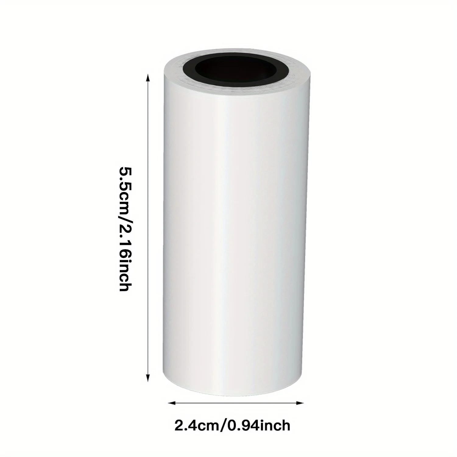 Label Termal Hitam Transparan 57x25mm Mengkilap Perekat untuk Printer Mini Nirkabel Smartphone Struk Menu Kupon