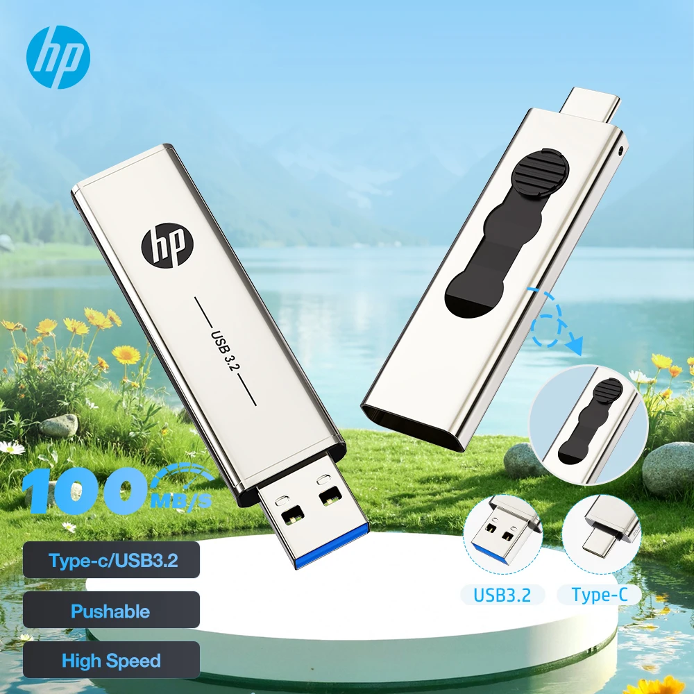 

Оригинальный флэш-накопитель HP USB3.2 типа C «два в одном», 64 ГБ, 128 ГБ, 256 ГБ для компьютера, мобильного телефона, USB-накопитель двойного назначения