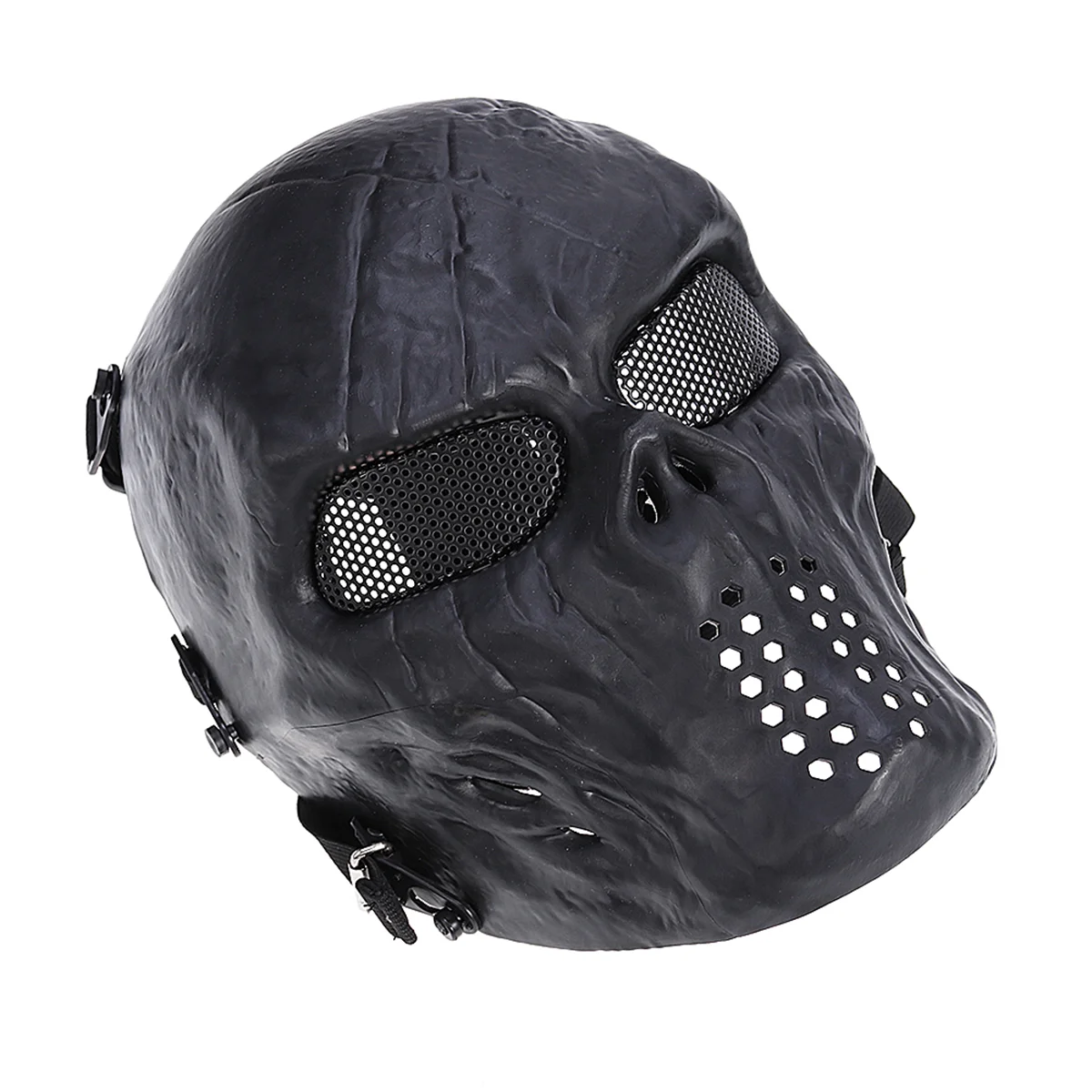 

CS Field Mask Костюм для Хэллоуина Маска Регулируемая маска Боевая защитная маска для лица и ушей Конковая маска (черная)