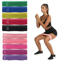 Pink Fabric Fitness Resistance Bands Booty Bands Elastic Bands Yoga Gym Training Workout Exercise Fitness Equipment For Sprots