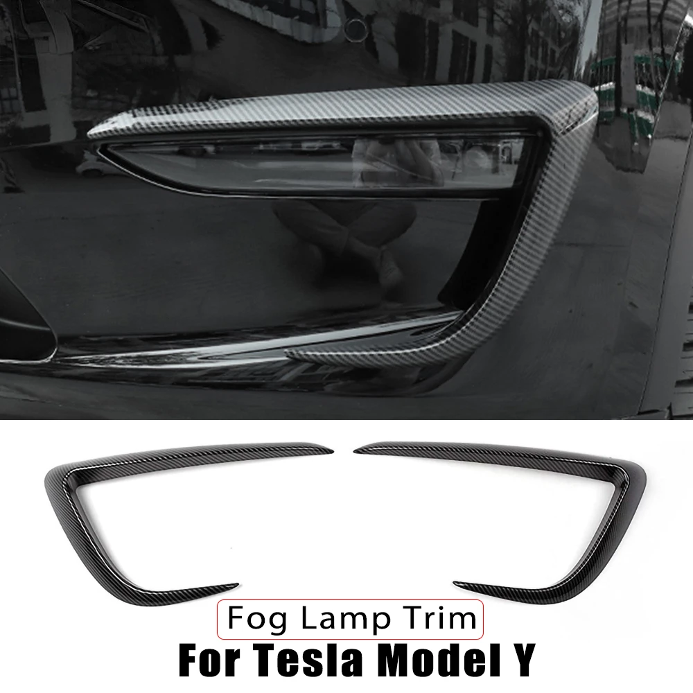 

Front Fog Lamp Light Trim Frame Eyebrow Eyelid ABS For Tesla Model 3 Y 2020-2023 Protection Bumper Accessories Cover