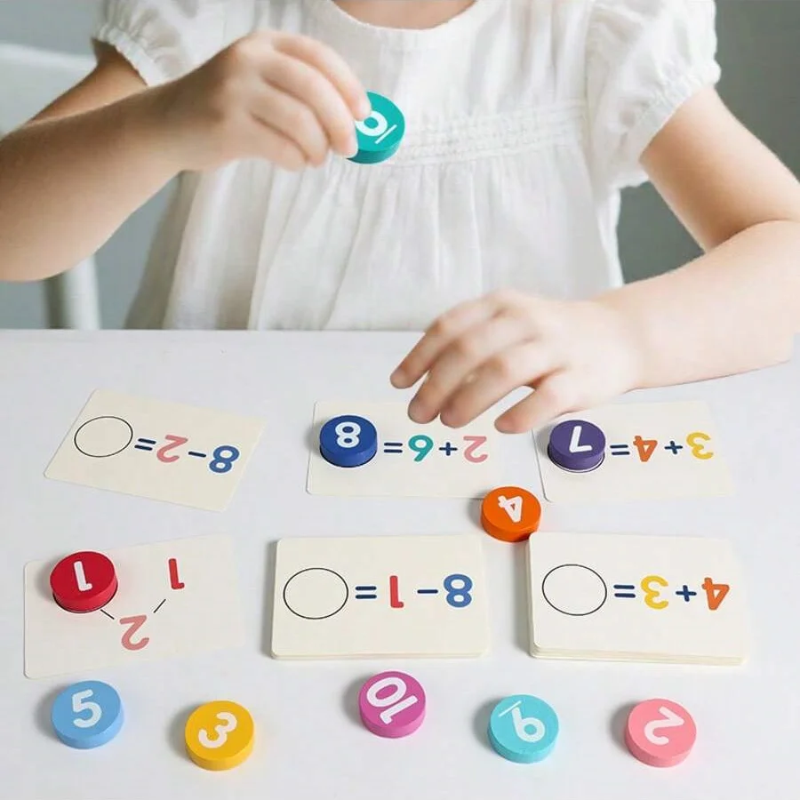 Number Recognition, Counting & Early Arithmetic Games for Toddlers  Addition and Subtraction Cards Math Learning Toys for Kids