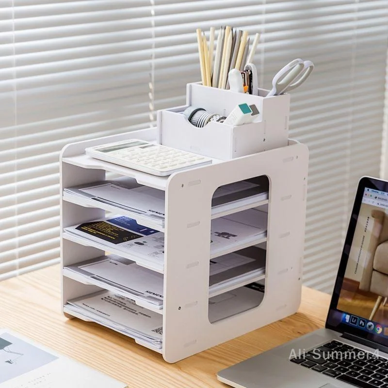 A4 Paper Desktop Storage Rack Document Drawer Organizer Multilayer Space-Saving Storage For Desk Office Stationery Organizer