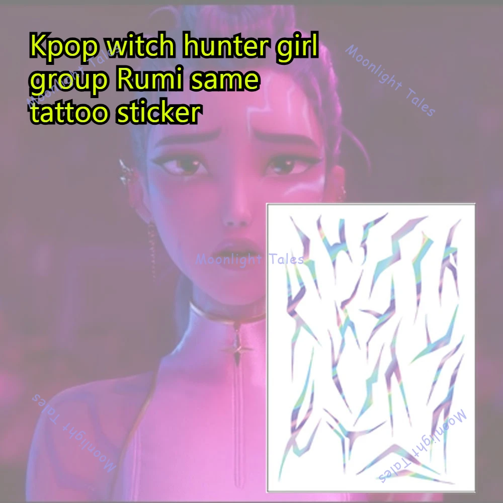 ملصقات وشم مجموعة أنيمي Kpop Demon Hunter Group ملصقات مجموعة Saja Boys Rumi Demon Boy لأداء الحفلات التنكرية