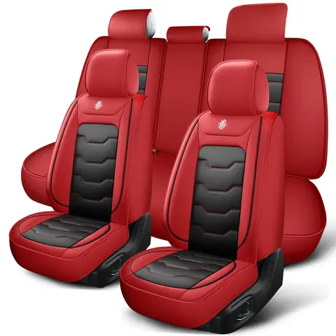 Car Seat Cover, 5-Seater Universal, Suitable For 90% of 5-Seater Models，Waterproof Leather Car Interior
