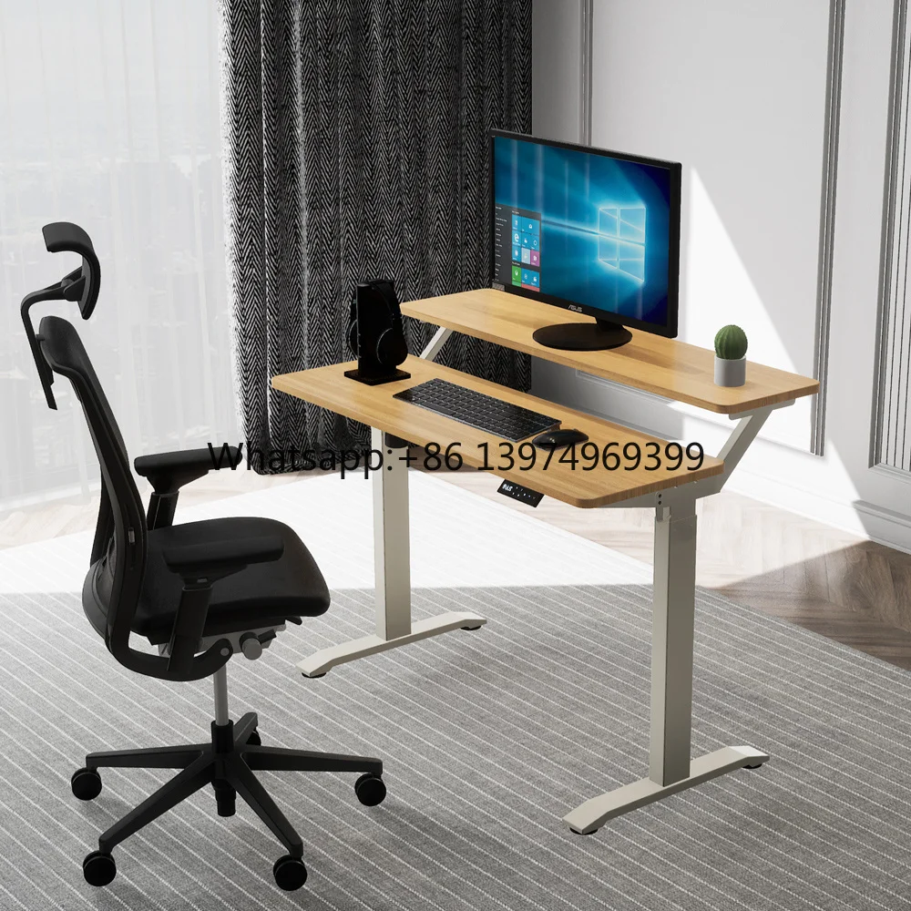 China Manufactory Electric Standing Desk Frame Smart Office Home Single Motor Table Height Adjustable Sit Stand Desk