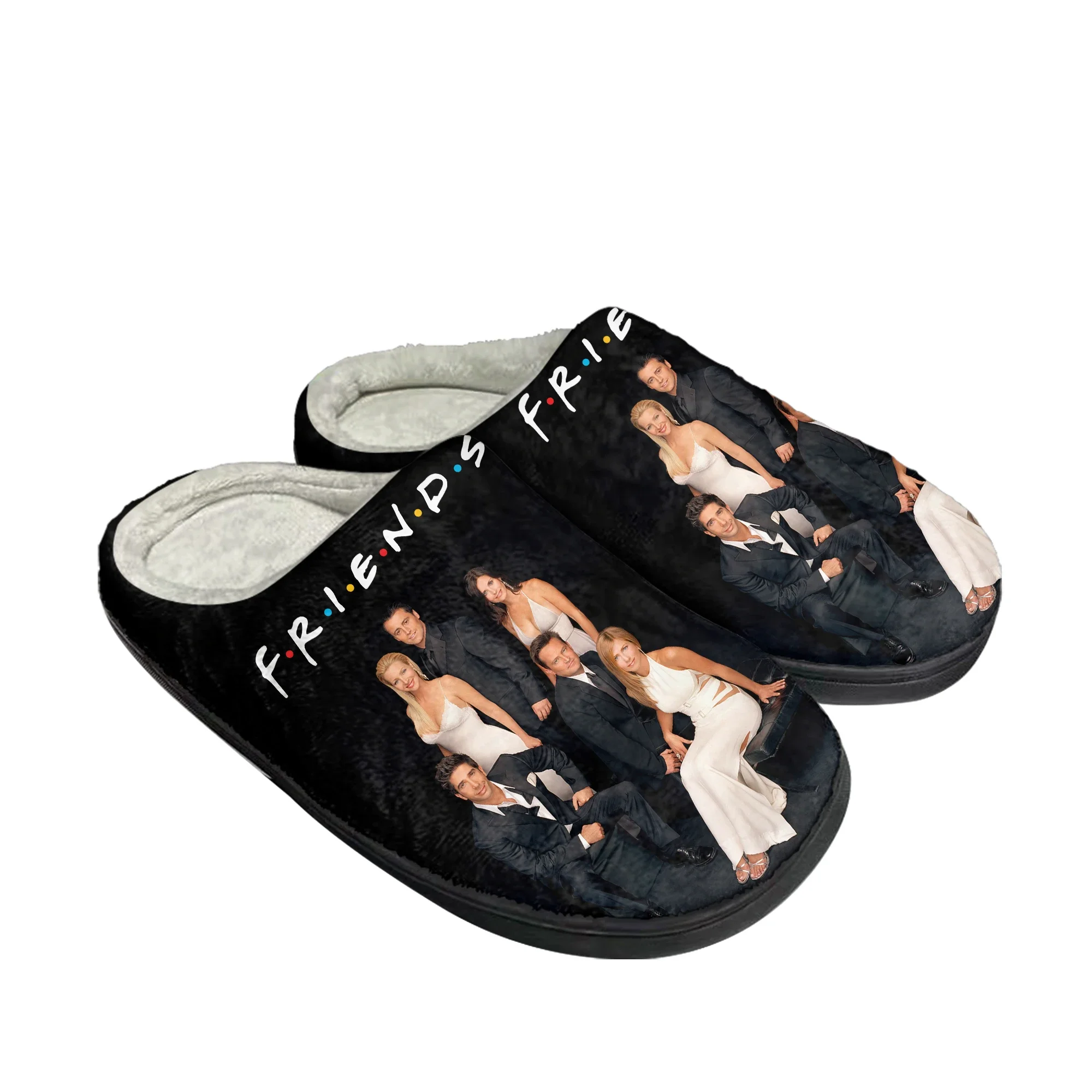 Friends TV Show Central Perk Coffee Home Cotton Slippers Mens Womens Plush Bedroom Casual Keep Warm Shoes Indoor Customized Shoe