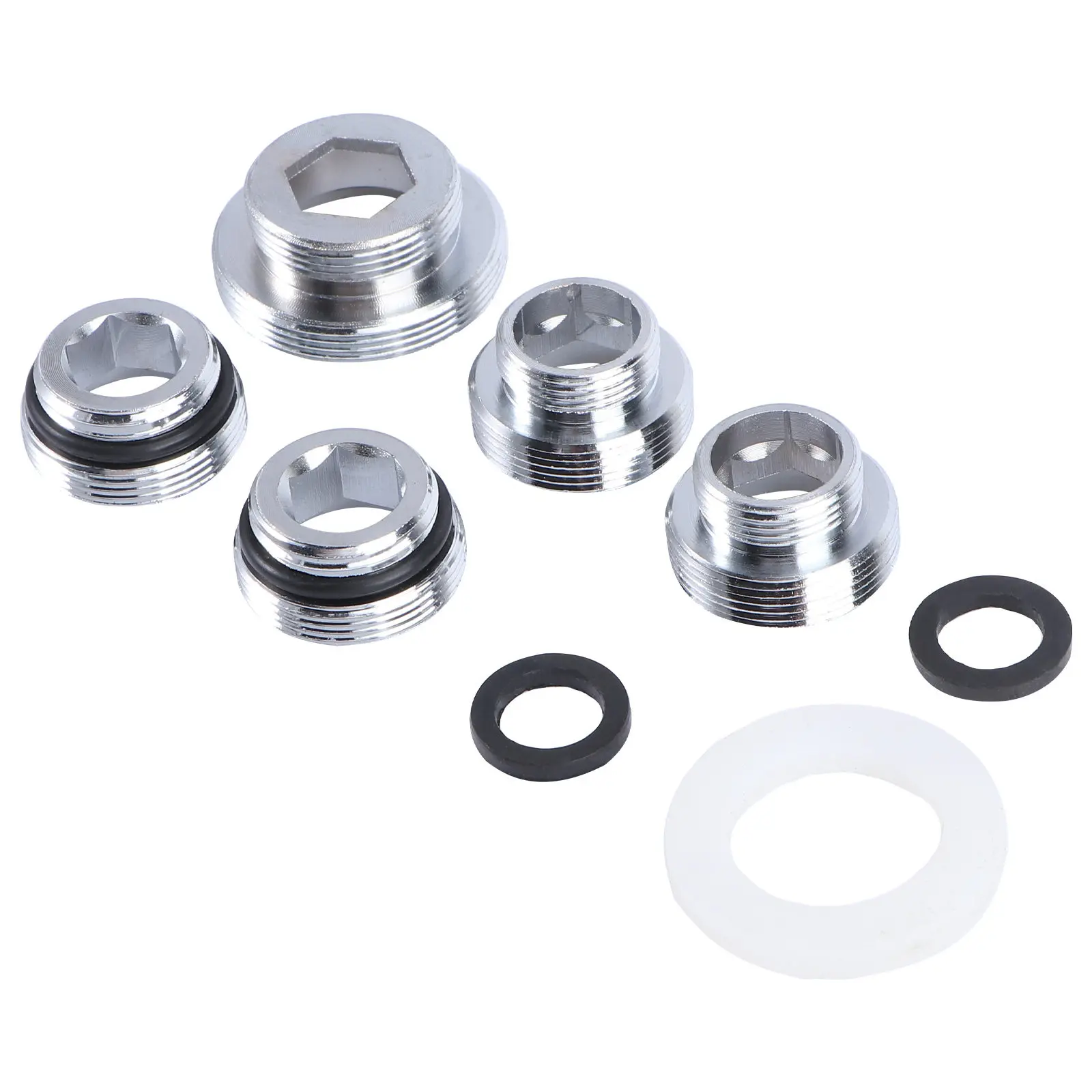 5 pcs Faucet Kits Copper Kitchen Sink Adapters Water Filter Garden Hose Kitchen Sink Faucet Adapters Plumbing Hardware