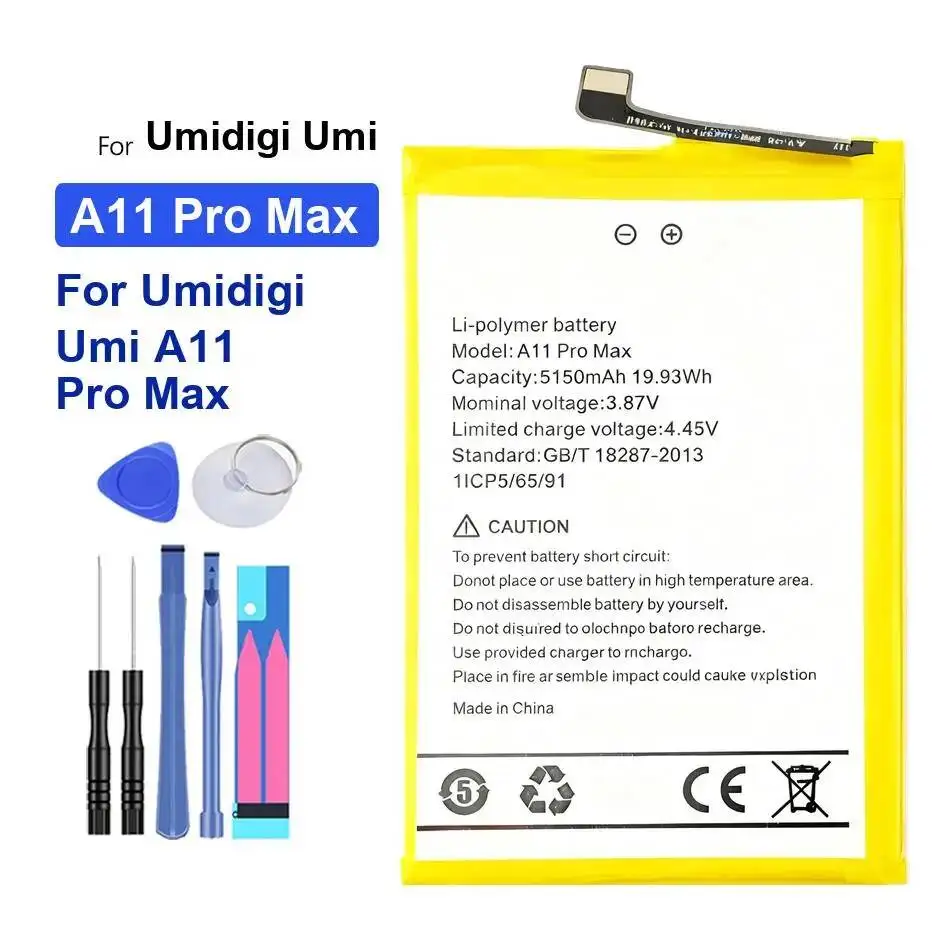 

Reliable Power Supply High Compatibility 5150Mah Mobile Phone Battery For Umidigi Umi A11 Pro Max