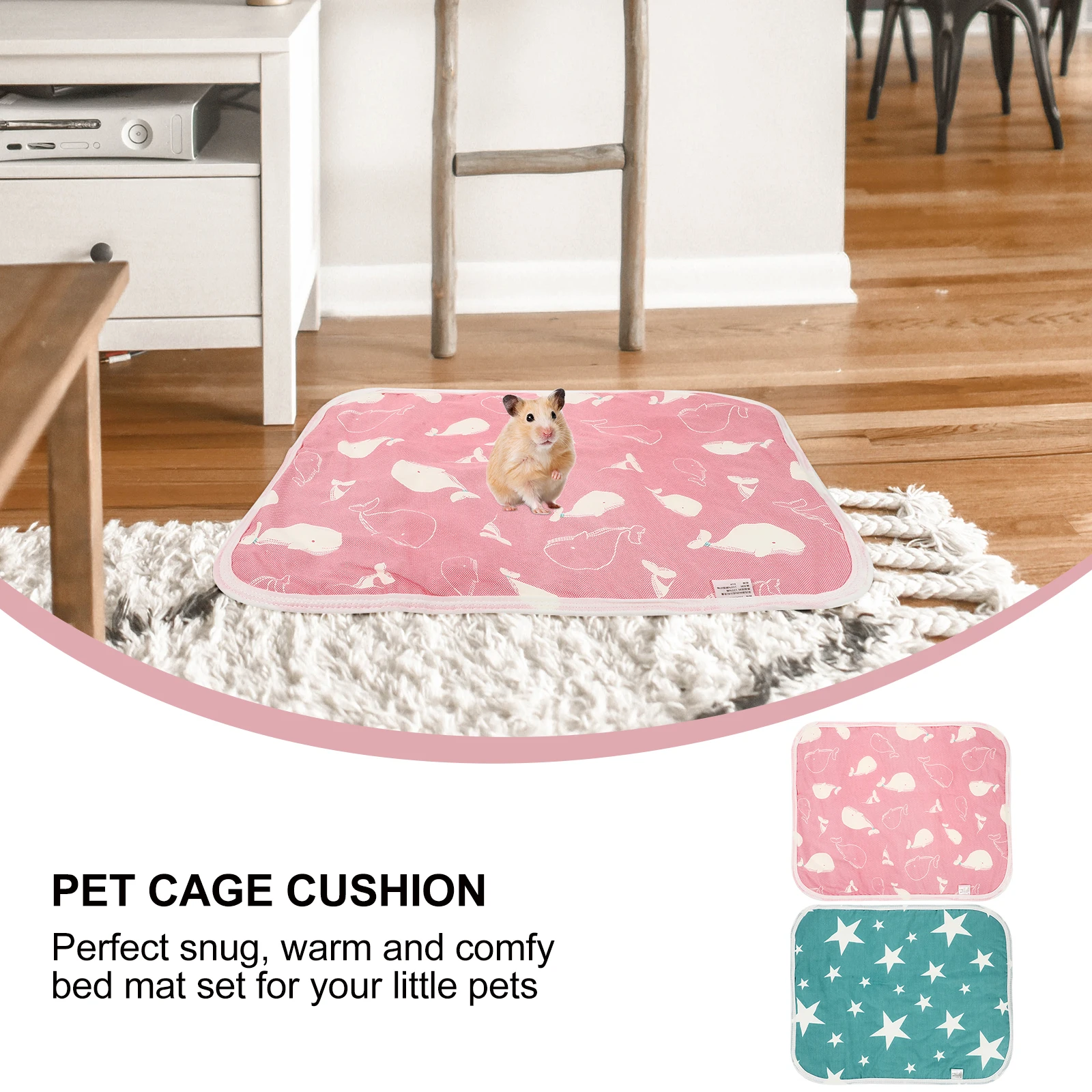 

2 Pcs Pet Training Mat Guinea Pig Cage Liner Small Animal Changing Pad Eva Bedding