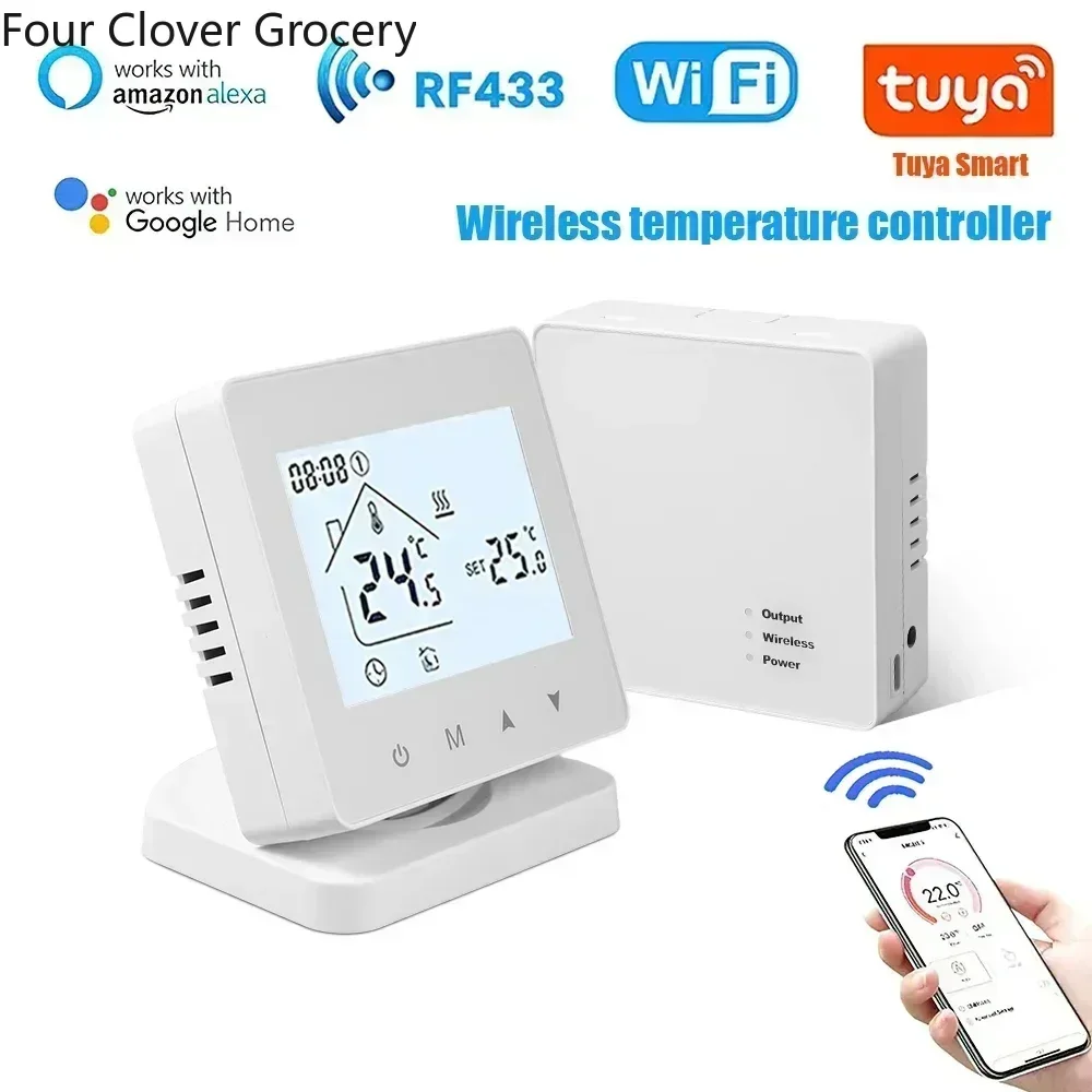 Tuya Smart WIFI Thermostat for Gas Boiler Room Heating RF Home Temperature Controller Programmable Thermostat Google Alexa Alice