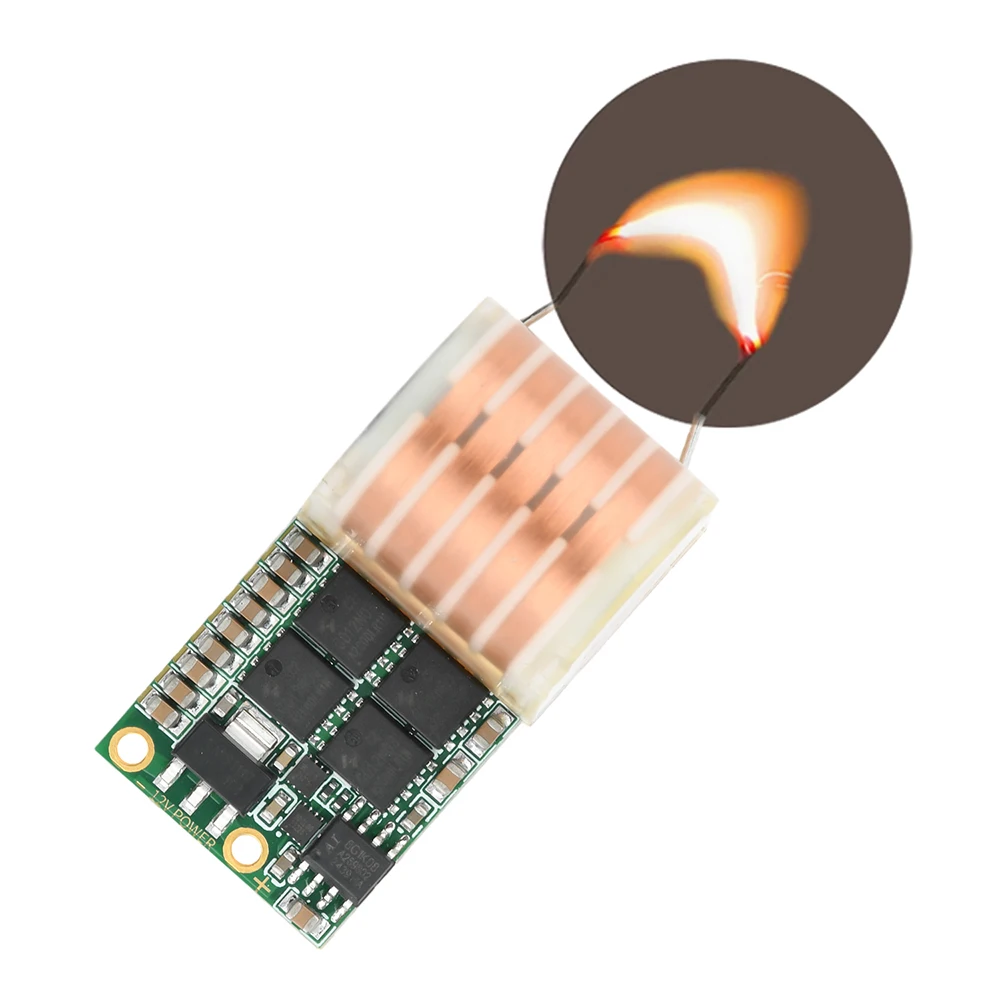 DC 9-12V to AC 20KV High Frequency AC Booster Coil High Voltage Ignition Module 12V Low Heat Arc for 10 minutes 70W