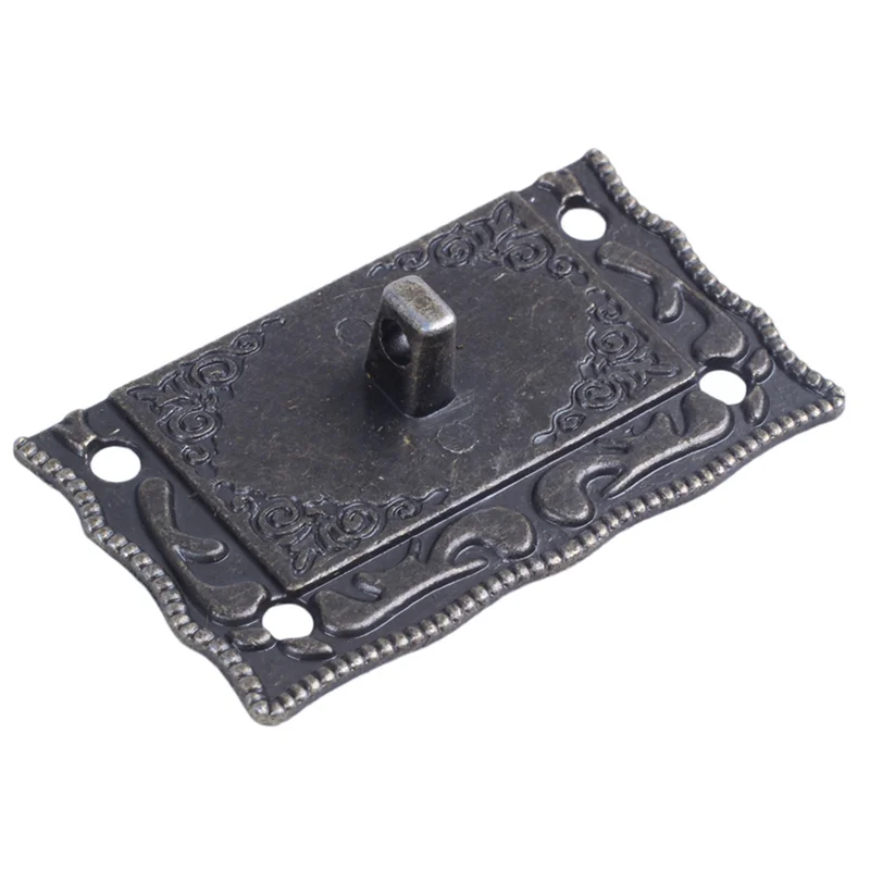 10X علبة خشبية صندوق الصدر مستطيل المشبك إغلاق غلق بمشبك المزالج لهجة برونزية-AT36 #2