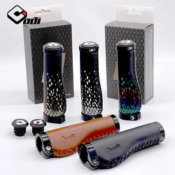 Odi Fiber Genuine Leather Bike Grip Bicycle Handlebar Cover Scooter Retro Hand Sewing Grips MTB Road Bike Cycling Accessories