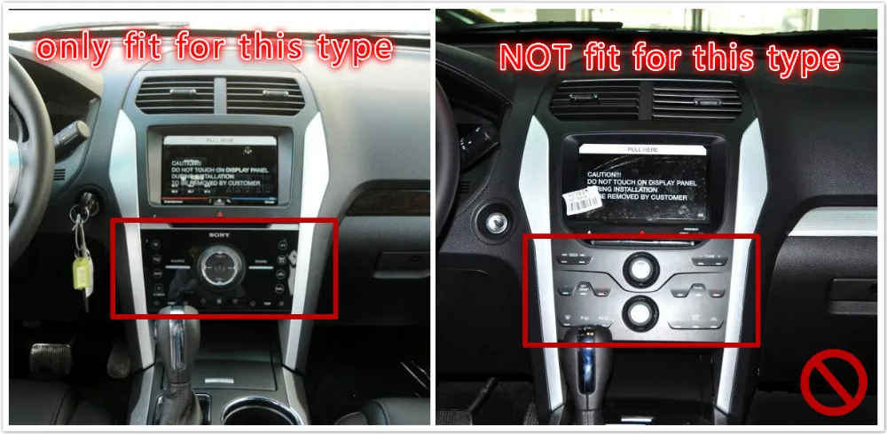 

For Ford Explorer 2011-2019 Colorful Middle Console Navigation GPS Frame Decorative Cover Trim Car Styling