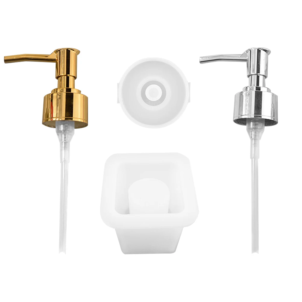 1 set 1 Set Silicone Diy Storage Mold Square Hand Bottle Mould Reusable Dispensing Mold Kit For Crystal Epoxy Perfume Sub Bottle