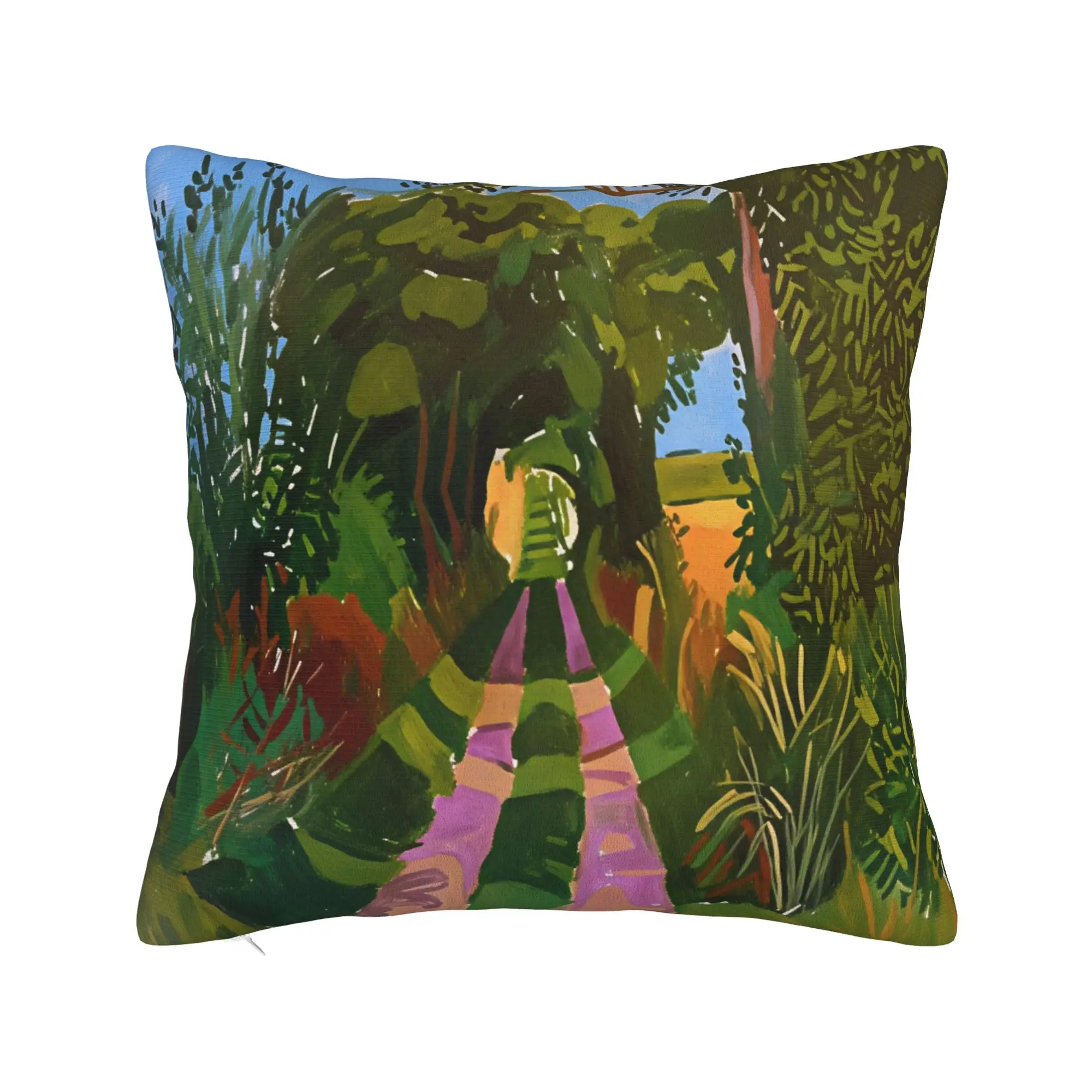 David Hockney Art   Road Centre of Interest Poster Pillow Cover  Fashion Pillow Case For Office Car Home Decor Comfy Pillowcases
