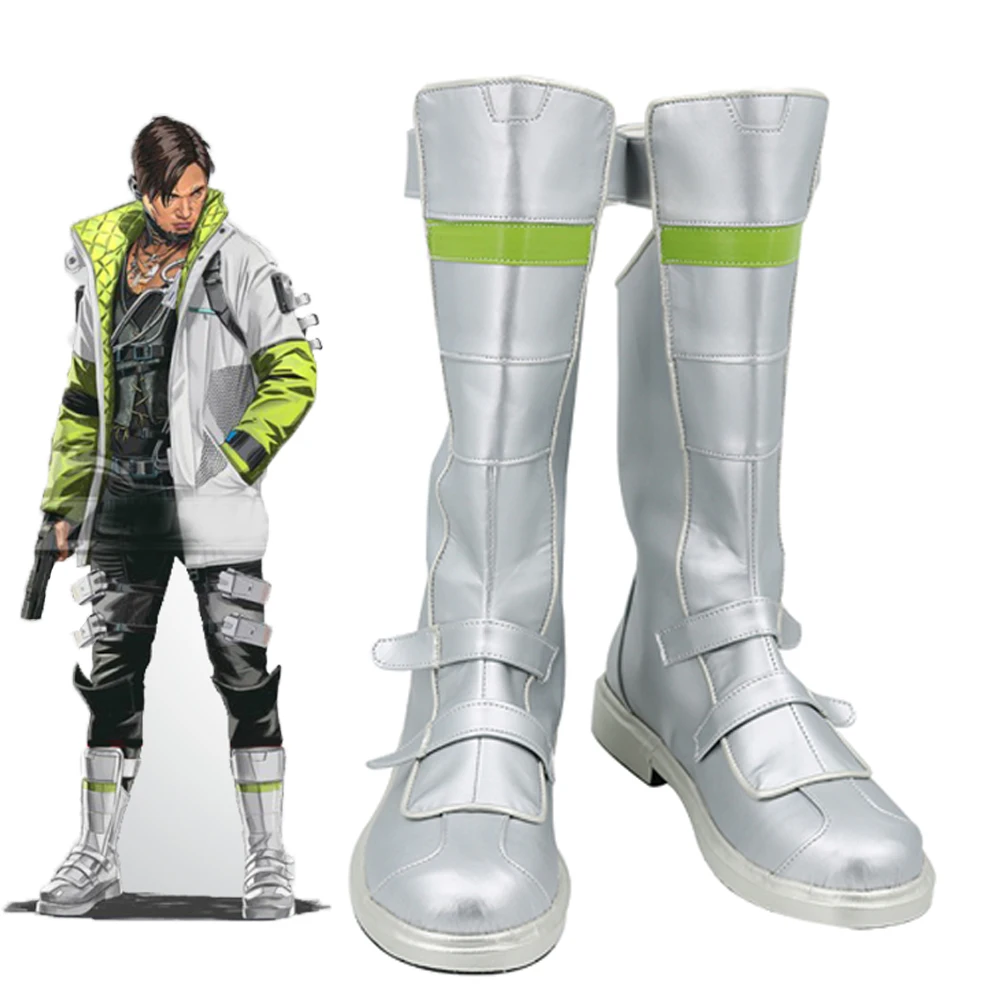 

Game Apex Legends Crypto Cosplay Shoes Prop Flat Bottom Halloween Party Costume Accessories Woman Men PU Leather Boots