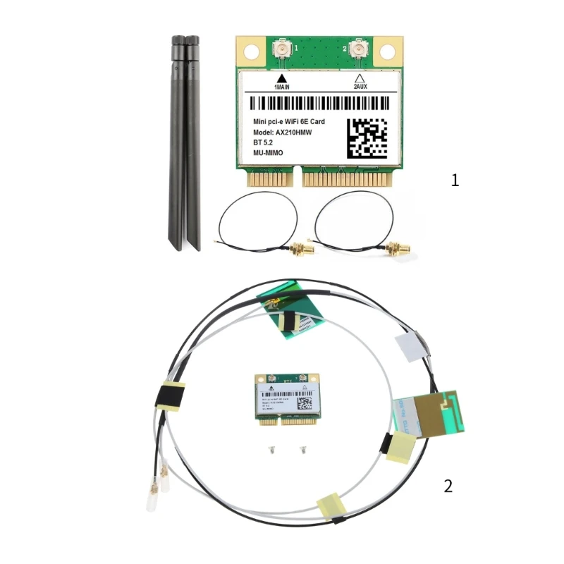 Ax210 Ax210hmw 5374Mbps Wifi 6e 2.4/5/6G Tri-Band Ethernet Draadloze Kaart