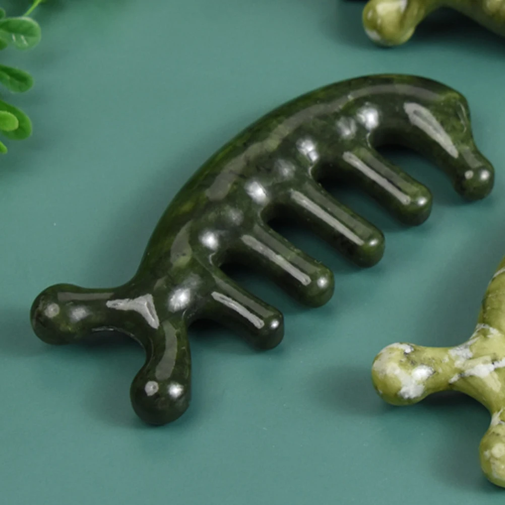 

Ручная массажная расческа с дизайном рыбы из безопасного нефритового материала, простая в использовании для снятия мышечного напряжения, идеальный подарок для семьи