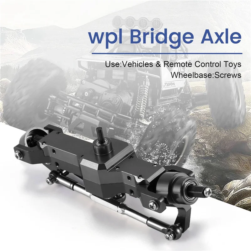 T84C-For WPL 1/16 B16 B36 6WD استبدال ترقية الجبهة/الخلفية/الجسر المحور جزء مجموعة شاحنة RC قطع غيار السيارات سبائك الألومنيوم دائم