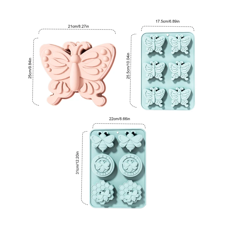Vlinder Siliconen Mal DIY Fondant Taart Decoreren Gereedschappen Chocolade Bakvormen Dessert Cookie Bee Cakevorm Keuken Accessoires