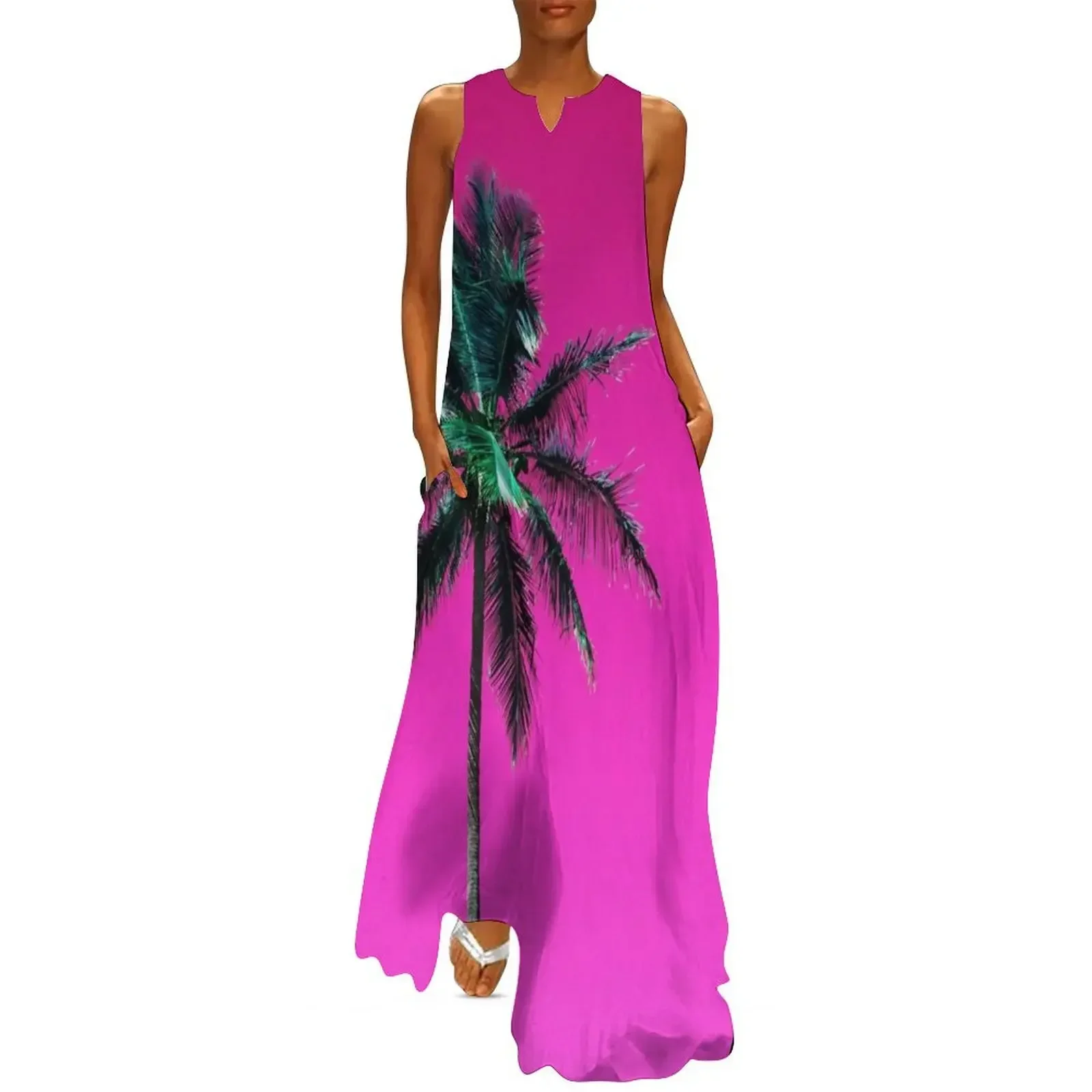 

Pink Palm Puerto Rico Long Dress womens dress summer clothes for women Women's summer suit luxury woman party dress