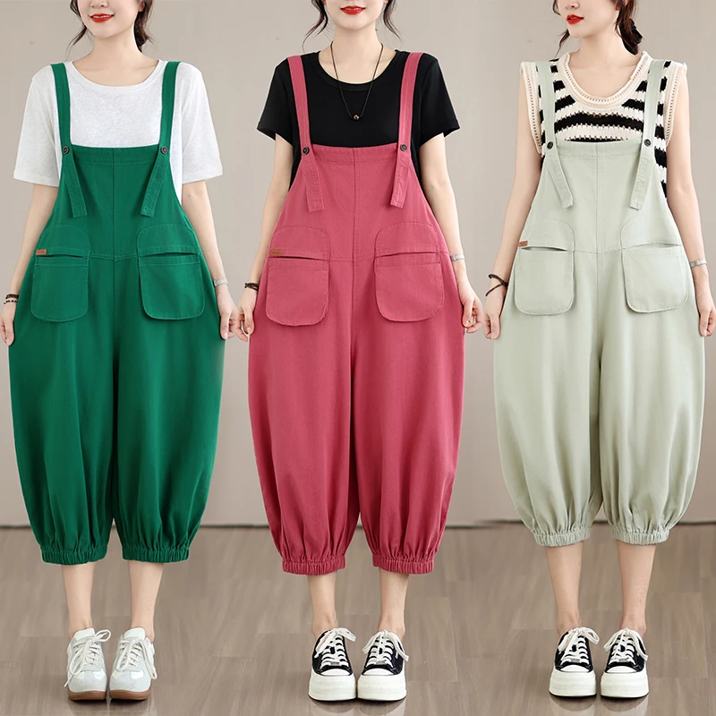 

plus Size Women's Casual Jeans Lantern Pants High Waist Straight Leg Pocket Detail Commute Style Summer New Arrival