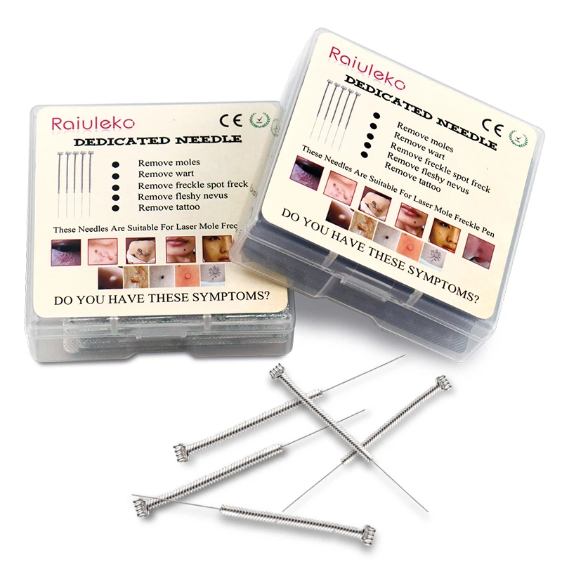100/200 قطعة إزالة الوشم بالليزر الجلد ثؤلول العلامة قلم بلازما إبرة مخصصة استبدال الإبر لآلة إزالة النمش بالليزر