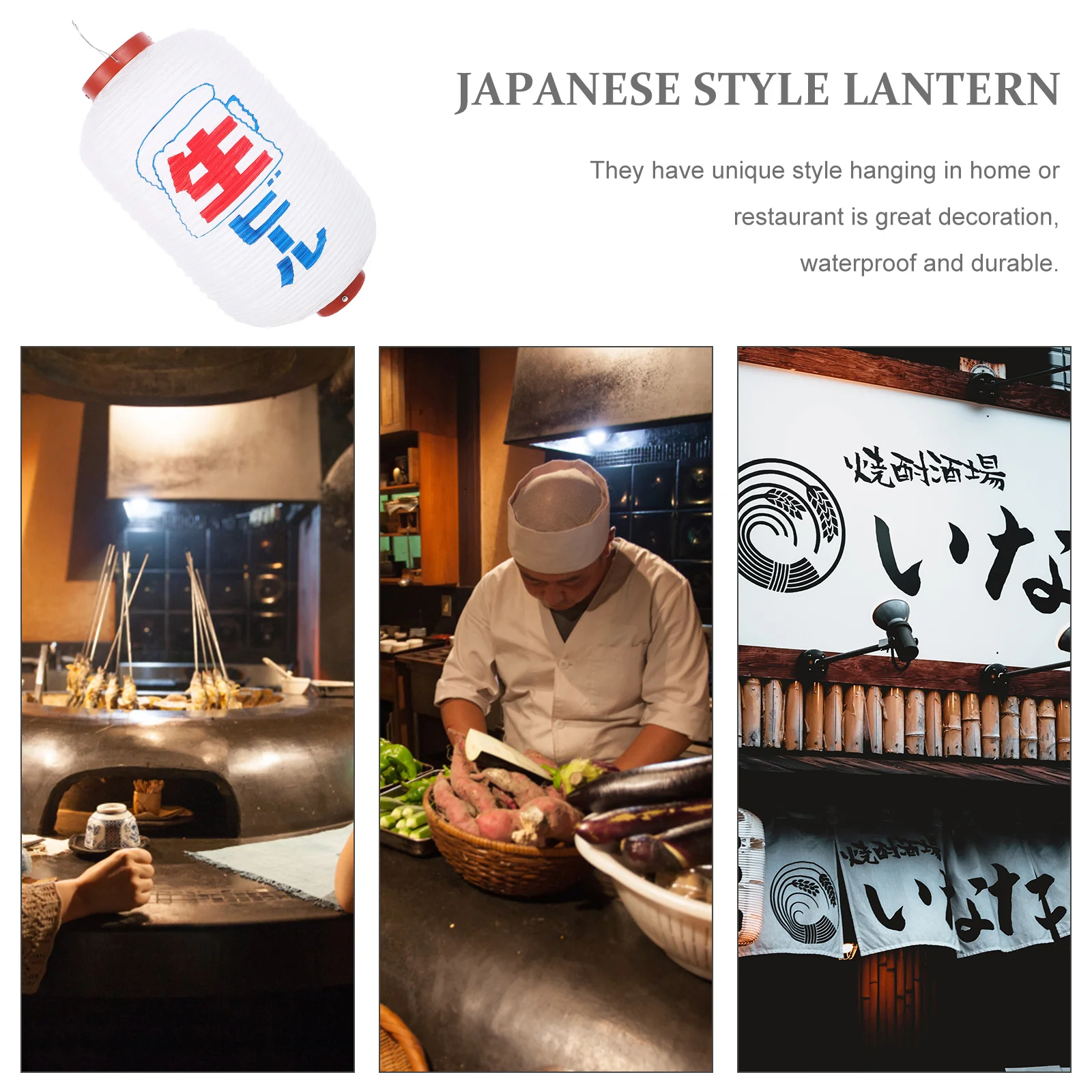 

Hanging Traditional Japanese Lantern Strong Waterproof Design for Restaurant Bbq Shop Home Decor Japanese Style