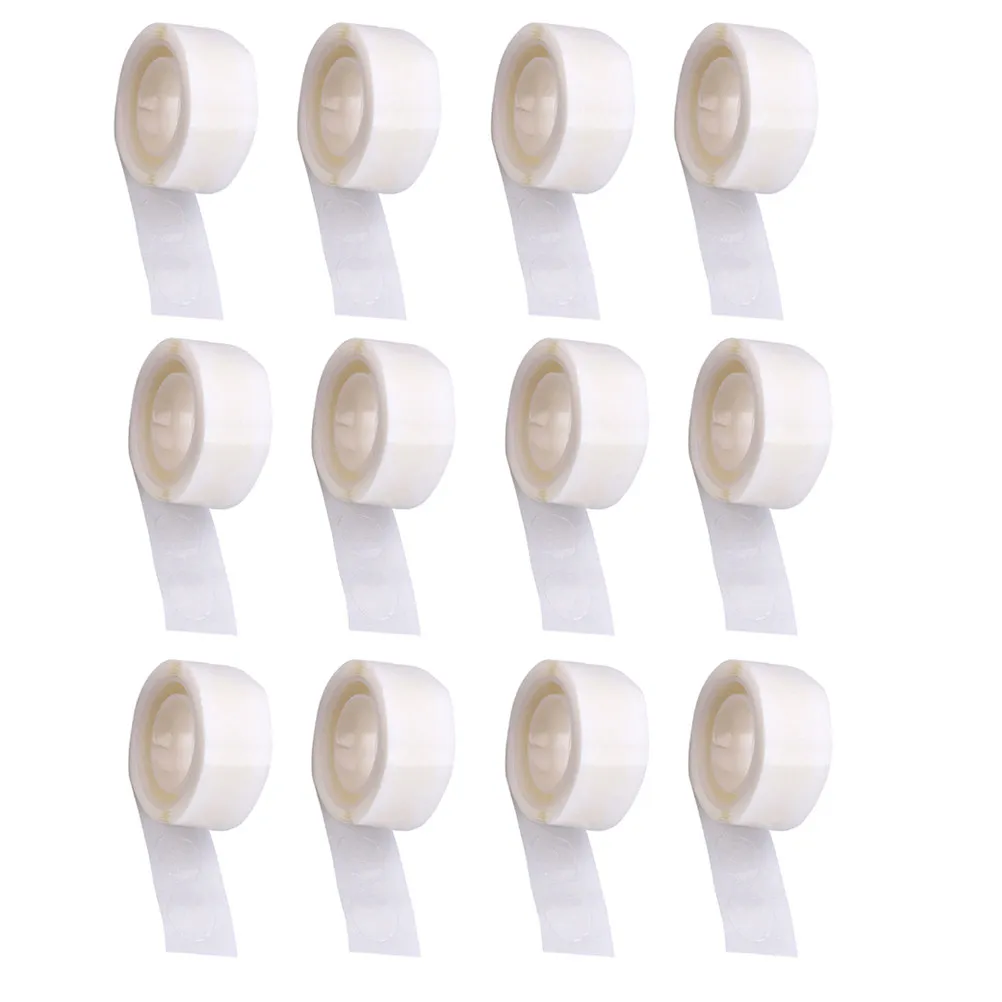 12 Rolls Double-Sided Adhesive Tape Multifunction Transparent Tape for Balloon Decoration Clear Glue Point Removable Adhesive