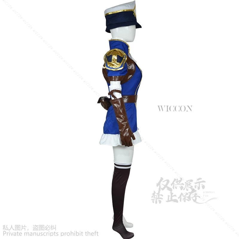 Lol Jinx Phi City Policewoman Caitlyn Kirraman Cosplay Costume Cos Game Anime Party Uniform Hallowen Play Role Clothes Clothing