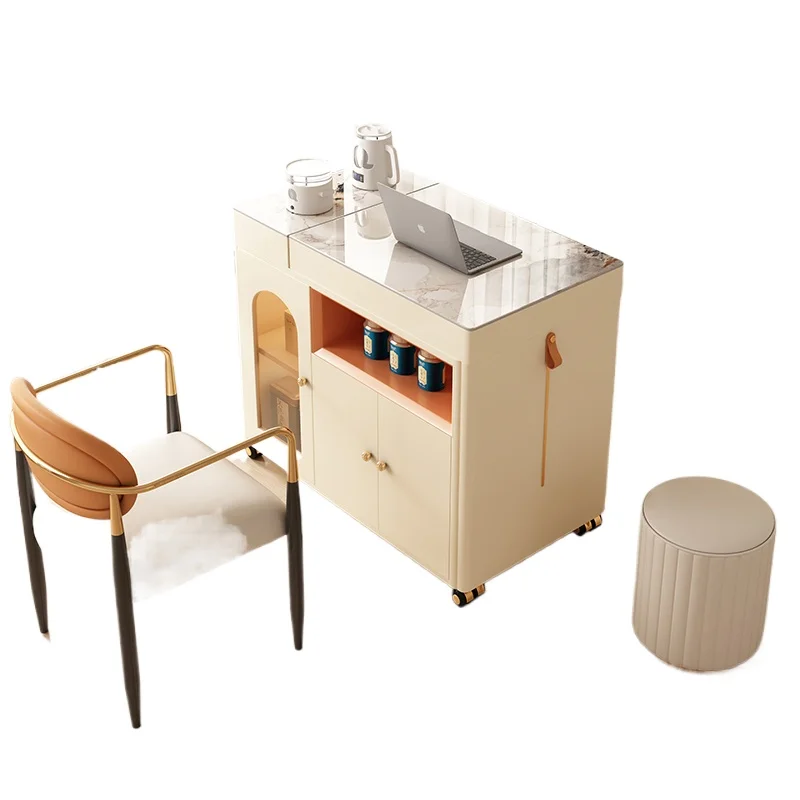 

Cream wind balcony rock slab tea table
