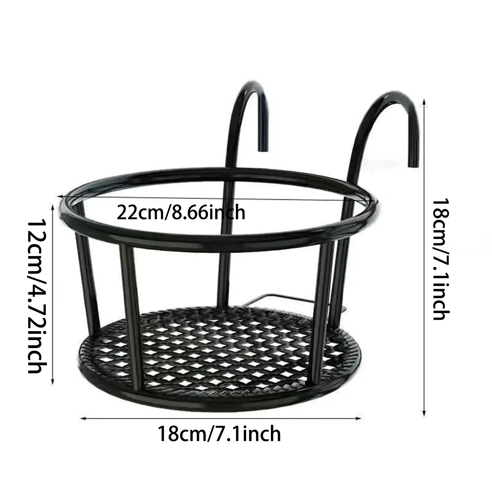 Balcony Railing Flower Rack Planter Orchid Special Iron Rack Outdoor Indoor Flower Rack Hanging Green Wall Mounted Shelf image 6