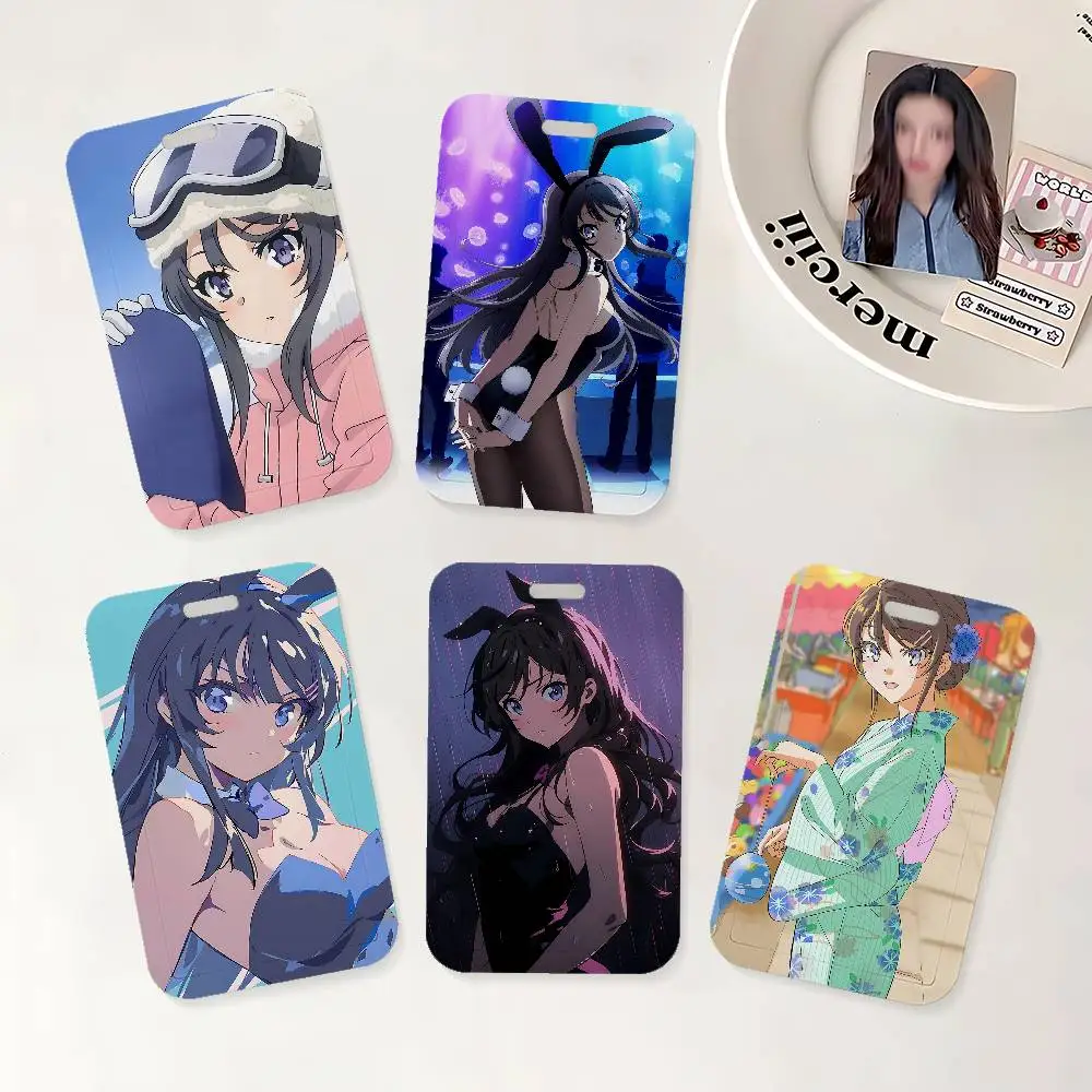 Cute M-Mai Sakurajima ID Badge Holder With Lanyard Neck Strap For Office School Name Card Credentials Case