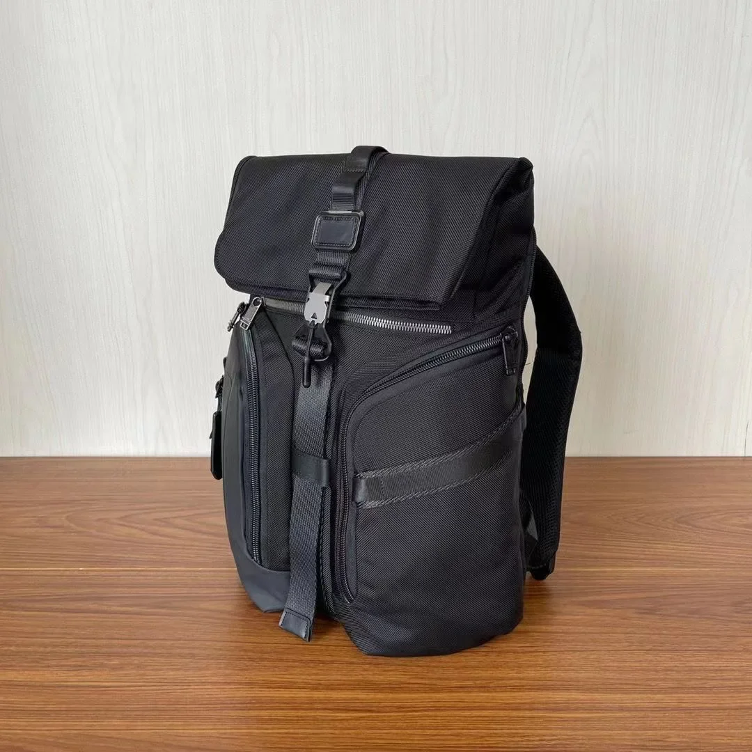 Waterproof Nylon Men's Double Shoulder Bag Fashionable Commuting Computer Backpack 232759d Model Anti-theft Anti-rust