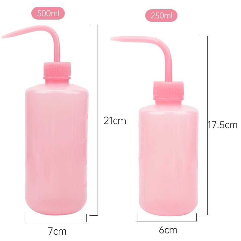 Flcopropriété de lavage en plastique transparent pour extension de cils, bouteille de lavage propre, lavage par soufflage, lavage de tatouage,