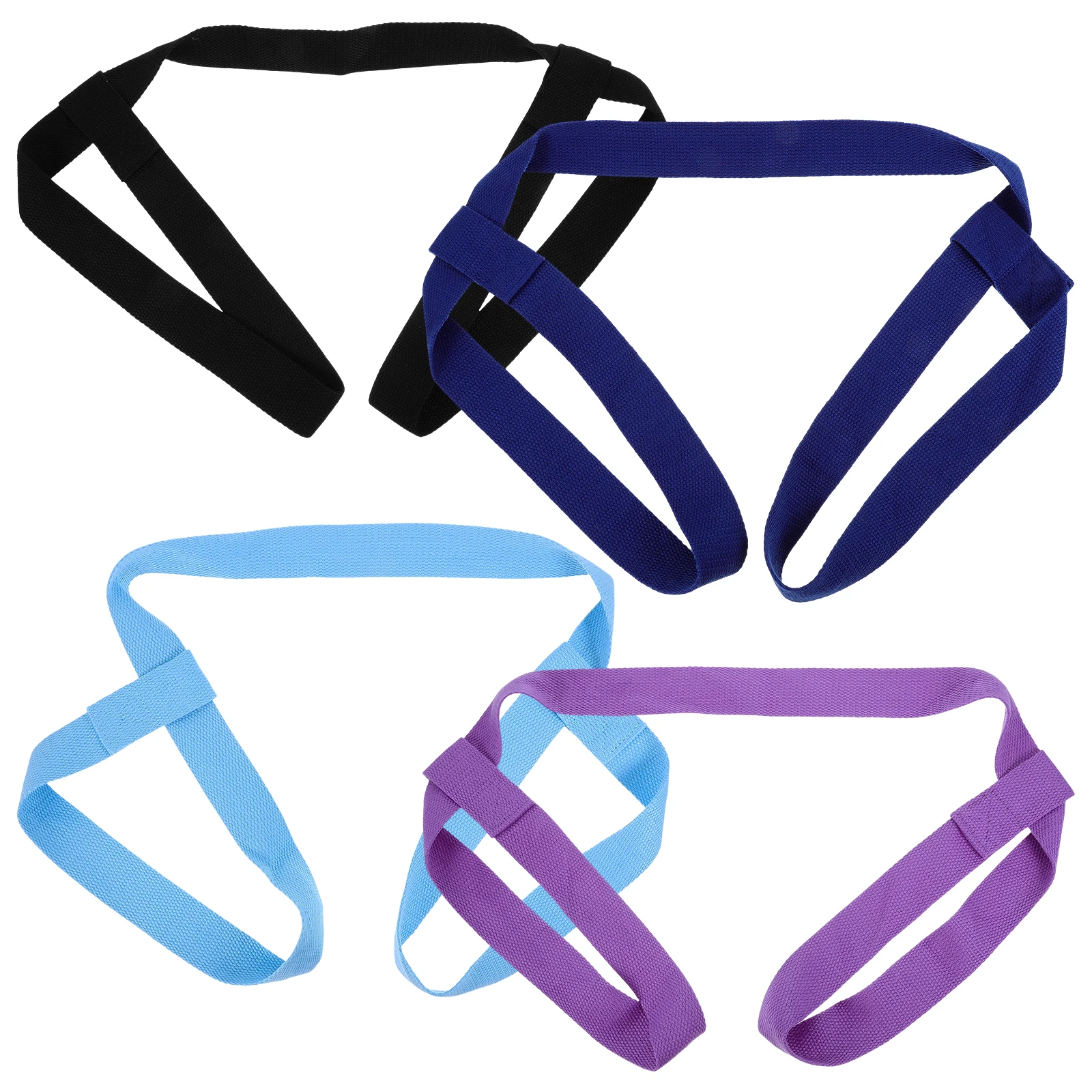 

4pcs Yoga Mat Strap Durable Polyester Cotton Multi-Function Sling For Exercise Resistance Band Gym Home Portable Carrier Belt
