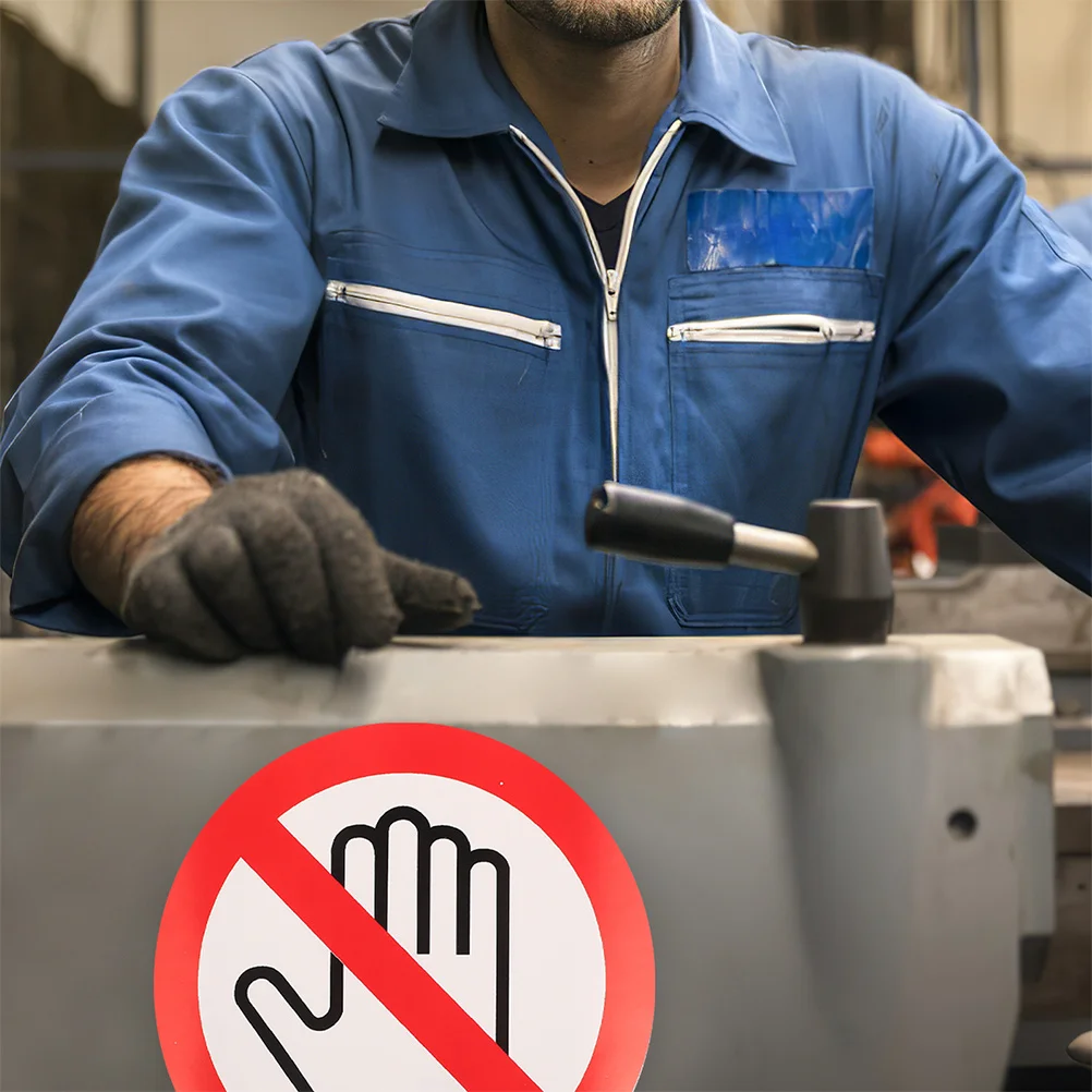 

5Pcs Do Not Touch Warning Sticker Durable Clear Adhesive Label for Equipment Machine Safety Sign Decals No Touch Sign Stickers