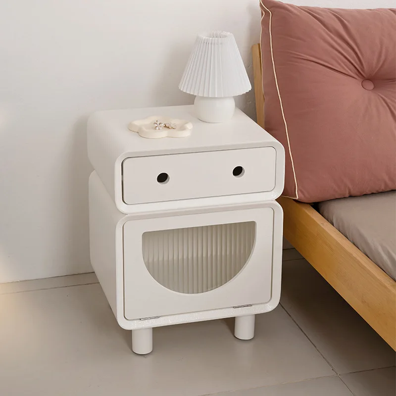Modern simple robot locker side cabinet bedroom bookcase storage cabinet removable household snack book bedside table