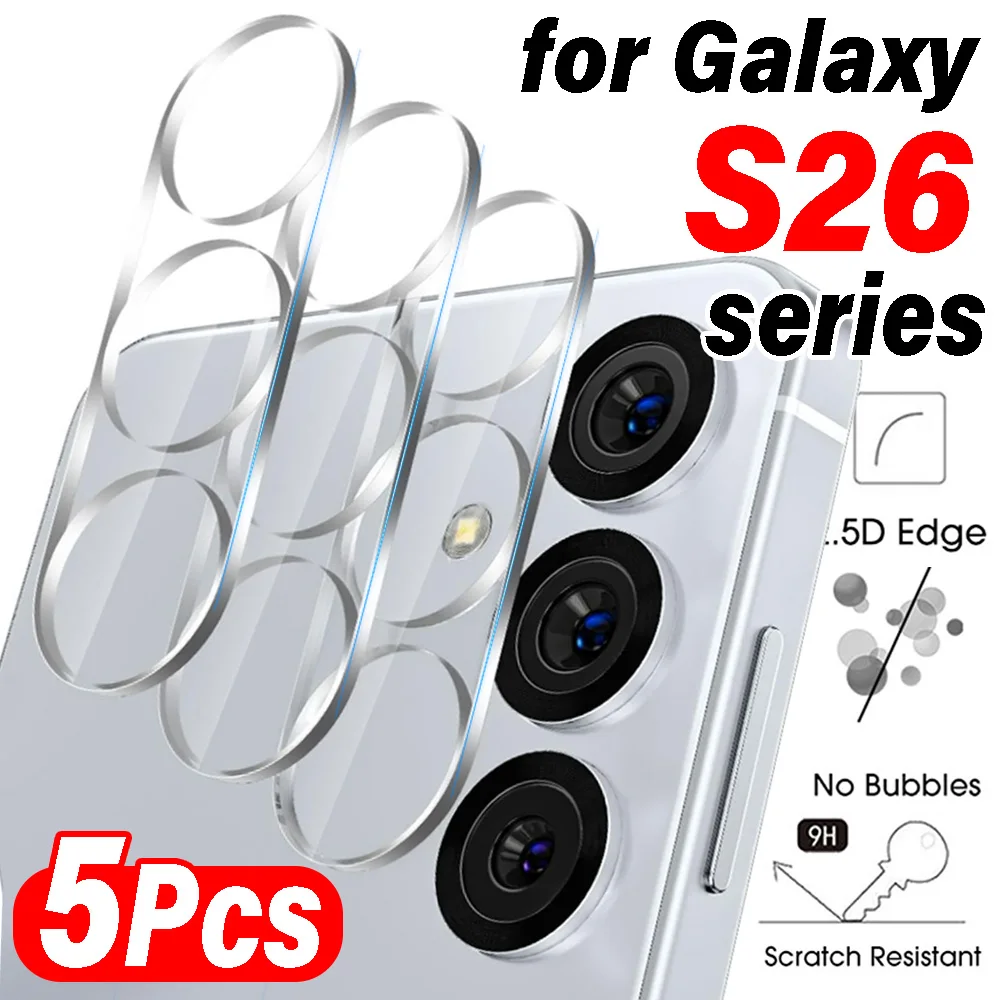 

1-5PCS HD Clear Phone Camera Protective Films for Galaxy S26 Plus 9H Tempered Glass Lens Protector for Samsung Galaxy S26 Ultra