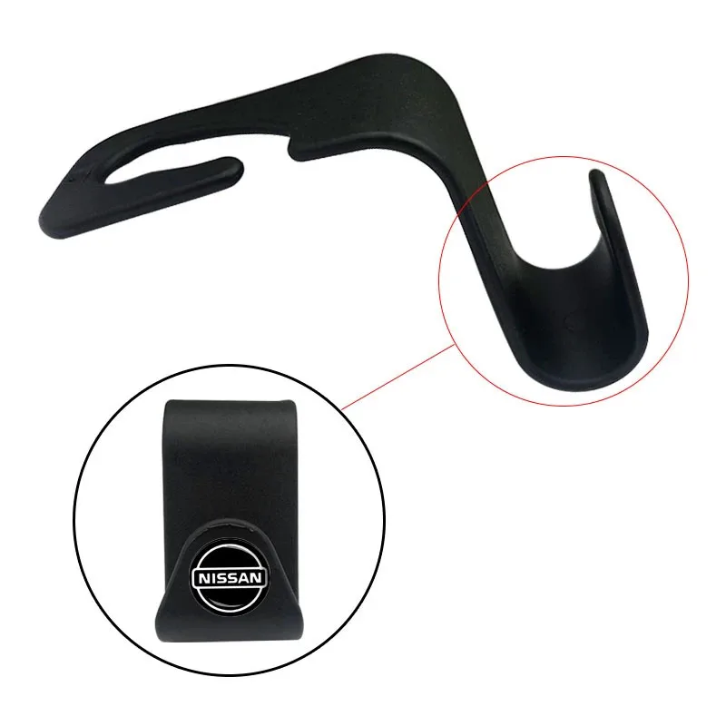 2/4Pcs Car Interior Seat Back Storage Hook Car Accessories for Nissan Qashqai Juke J10 J11 Trail Tiida Teana Skyline leaf murano