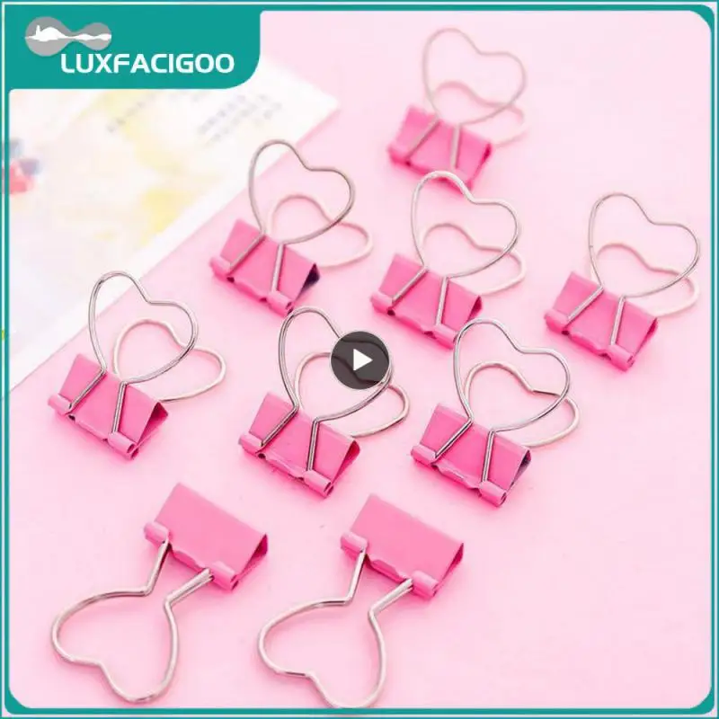 Suministros de oficina, Clip pequeño hueco bonito, carpeta de cuentas de mano de diseño bonito de Metal, suministros de encuadernación de oficina, billetes de Clip pequeños