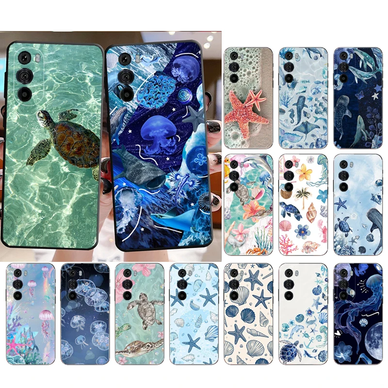 

Blue Ocean Animal Turtle Phone Case For Motorola Edge 50 40 Pro 60 50 40 30 Ultra Neo Fusion Moto G Play G Stylus G Power G 2025