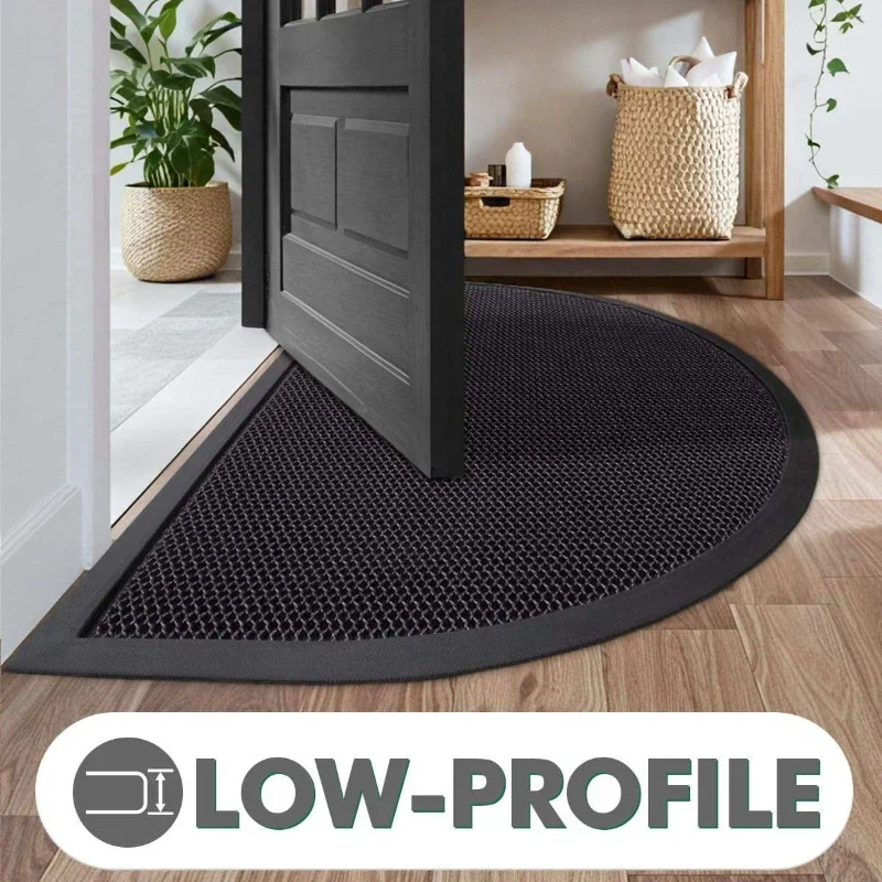 Half Circle Anti Slip Door Mat-three-dimensional Mesh Structure Floor Mat,hollow Sand Scraping Mat,high Elastic Mesh Material